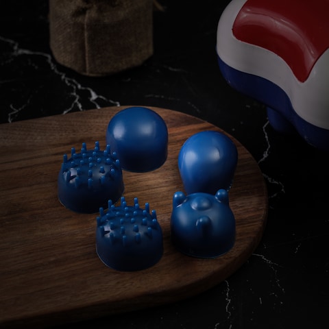 Olsenmark Dual Head Power Massager- OMM4028/ 3 Set Changeable Heads, Silicone Rubber Head, 30W Motor/ 2 Speed Modes, Perfect for Sports Recovery, Relief, etc. / User Friendly and Portable/ R