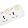 Olsenmark 4 Way Power Socket with Individual Switches- OMES1728D/ Equipped with PP Fire Proof Housing, Copper Parts, and Child Safety Shutter/ 3-meter Extension Cord, Ideal for Home, Office,