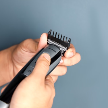 Olsenmark Rechargeable Trimmer- OMTR4038/ Hair and Beard Trimmers with High Speed and Continuous Working Up to 30 Minutes, 3, 6, 9, 12 mm Combs/ Perfect for Salon and In-House Styling/ Switc