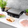 Olsenmark Grill Maker with Non Stick Coating Plate, 4 Slice - Cool Touch Housing - Non-Stick Cooking Plate - Drip tray