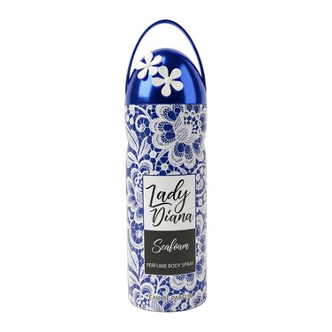 Lady Diana Seafoam Deodorant Body Spray, Long-Lasting Freshness, 200 ml