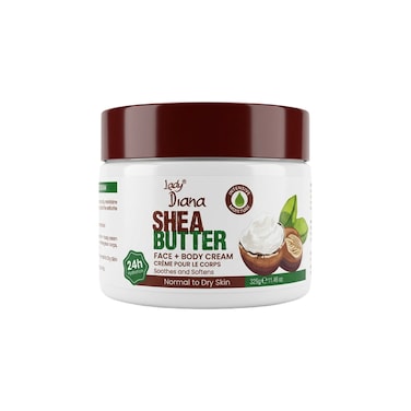 Lady Diana Shea Butter Face &amp; Body Cream, Deep Moisturizing &amp; Nourishing Care, 325 g