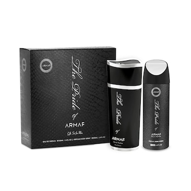 The Pride of Armaf Pour Homme For Men, 2 Piece Gift Set, Pride Eau De Parfum 100ml + Perfume Body Spray 200ml, For Him