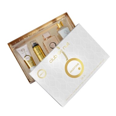 Armaf Club De Nuit Milestone 4 Pieces Gift Set For Unisex, Eau De Parfum 105ml, Perfume Body Spray 50ml, Shampoo 250ml, Shower Gel 100ml, perfumes for men &amp; women