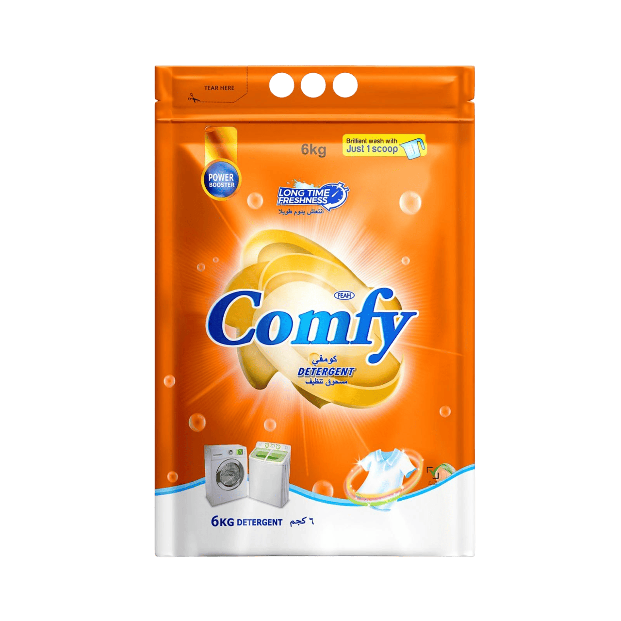 Buy Feah Comfy Detergent Powder 6Kg Bulk Laundry Powder for Heavy-Duty ...