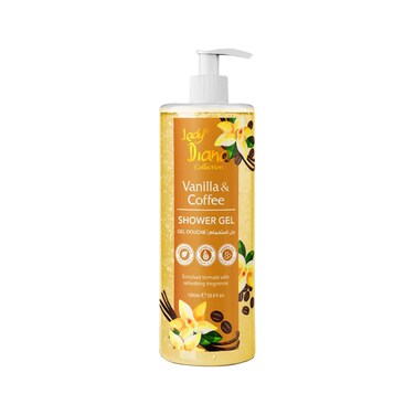 Lady Diana Vanilla &amp; Coffee Shower Gel - 1000ml   Energizing &amp; Nourishing Formula for Silky Smooth Skin