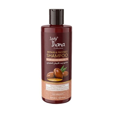 Lady Diana Moroccan Argan Shampoo, Hydrating &amp; Shine Enhancing Hair Care, 500 ml