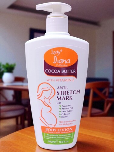 Lady Diana Anti-Stretch Mark Body Lotion - 500ml Skin Nourishing Moisturizer