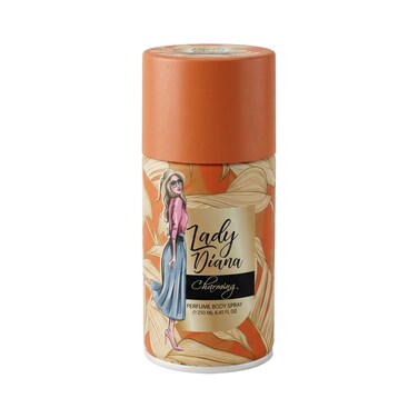 Lady Diana Charming Deodorant Body Spray, Soft Fragrance &amp; Long-Lasting Freshness, 250 ml