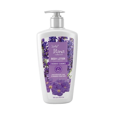 Lady Diana Lavender Body Lotion, Calming &amp; Moisturizing Skin Care, 500 ml