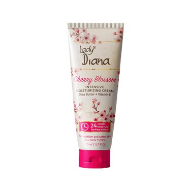 Lady Diana Cherry Blossom Moisturizing Cream, Soft Fragrance &amp; Skin Hydration, 170 ml