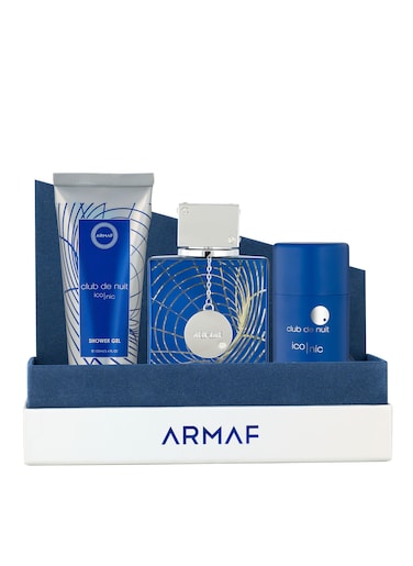 Armaf Club De Nuit Iconic Blue Perfumes for Men, Parfum A Collector Pride, 3 Pieces Gift Set, Eau De Parfum 105ml, Shower Gel 100ml, Deodorant Stick 75g