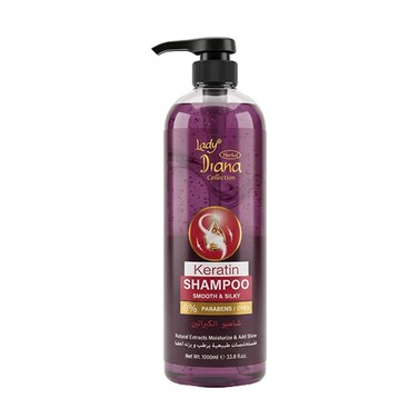 Lady Diana Keratin Shampoo, Smooth &amp; Silky Hair Care, 1000 ml