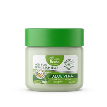 Lady Diana Aloe Vera Petroleum Jelly, Soothing &amp; Skin Hydration, 50 ml