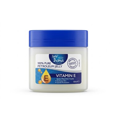 Lady Diana Vitamin E Petroleum Jelly, Skin Repair &amp; Moisturizing Care, 50 ml