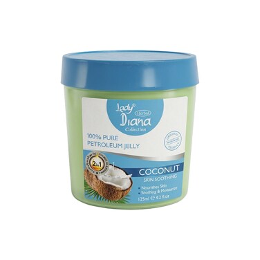 Lady Diana Coconut Petroleum Jelly, Hydrating &amp; Skin Softening Care, 125 ml