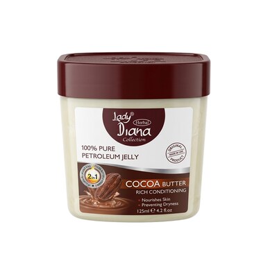 Lady Diana Cocoa Butter Petroleum Jelly, Deep Moisturizing Skin Care, 125 ml