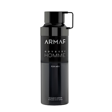 Armaf Odyssey Homme Black Edition Exclusive Perfume Body Spray For Men 200ml, Deodorant Spray
