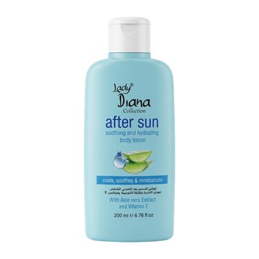 Lady Diana After Sun Lotion, Soothing &amp; Hydrating Skin Care, 200 ml