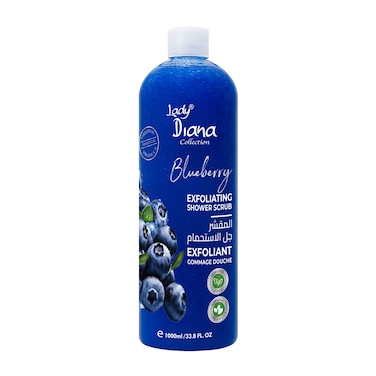 Lady Diana Blueberry Exfoliating Shower Scrub - 1000ml   Revitalize &amp; Smooth Skin with Antioxidant-Rich Formula