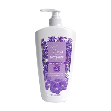 Lady Diana Lavender Body Lotion, Calming &amp; Moisturizing Skin Care, 1000 ml