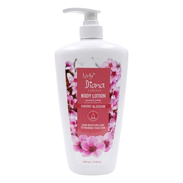 Lady Diana Cherry Blossom Body Lotion, Soft Fragrance &amp; Skin Hydration, 1000 ml