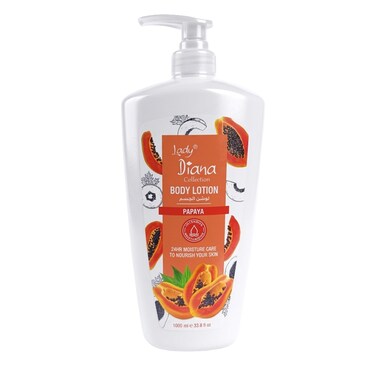 Lady Diana Papaya Body Lotion, Skin Nourishing &amp; Brightening Care, 1000 ml