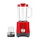 Geepas 2-in-1 Blender- GSB44107/ 650 W, Powerful Motor with 2 Speed Setting and Pulse Grinding Beans, Coconut, Nuts, etc./ Red 2 Years Warranty