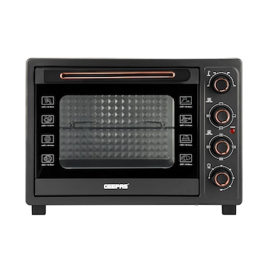 Geepas 58L Electric Oven GO34060: 2100W, Rotisserie, Convection, Inner Lamp, Adjustable Temp. Perfect for baking, roasting &amp; cooking. 2-year warranty.