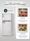 Geepas Double Door No-Frost Refrigerator, 200L, Quick Cooling, Low Noise, Big Storage Freezer, Spacious Vegetable Crisper Box, Auto Defrost, Eco-Friendly Design, GRF2003SPN, Silver, 1 Year Warranty