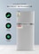 Geepas Double Door No-Frost Refrigerator, 200L, Quick Cooling, Low Noise, Big Storage Freezer, Spacious Vegetable Crisper Box, Auto Defrost, Eco-Friendly Design, GRF2003SPN, Silver, 1 Year Warranty