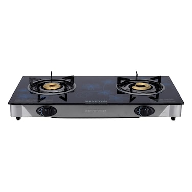 Stainless Steel Gas Cooker, Enamelled Pan Support, KNGC6348   Two Burner   Auto Ignition System   Cast Iron Burners   Tempered Glass   Save 60% Gas