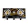 Krypton Gas Cooker- KNGC6572/ Glass Top Panel, Triple Burner 100+40+100 mm, Stainless Steel Frame and Tray/ Low Energy Consumption and Fuel Efficient/ Automatic Ignition System, LPG Gas Stove/ Black, 2 Years Warranty