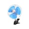 Krypton 8" Oscillating Car Fan- KNF6612/ Clip and Use, with Oscillation Function/ 33 Blades, 1 Speed and Strong Wind/ Perfect for Road Trips, Long Commutes, Warm-Weather Driving/ 2 Years Warranty, Blue