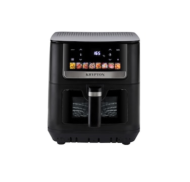 Krypton Double Heating Digital Air Fryer- KNAF6707/ 9 L Capacity, Vortex Technology/ Color Display with 8 Presets, 60 Min Timer, Temperature 40-200 Degree Celsius/ for Fries, Steak, Chicken, Cake, Meat, Bread, etc./ 2 Years Warranty, Black