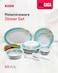 Delcasa 40 PCs Melamine Ware Dinner Set DC2111 Plates, Dishes, Bowls, Spoons