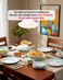 Delcasa 40 PCs Melamine Ware Dinner Set DC2111 Plates, Dishes, Bowls, Spoons