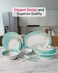 Delcasa 40 PCs Melamine Ware Dinner Set DC2111 Plates, Dishes, Bowls, Spoons