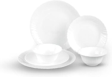Delcasa DC2133 Opalware Dinner Set 12-Pieces, White