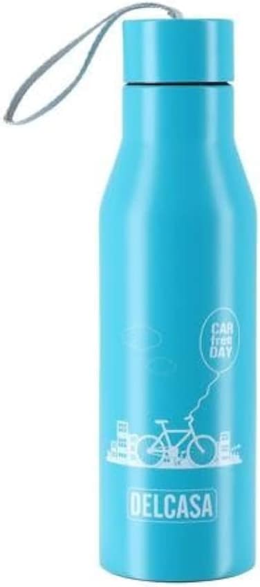 Delcasa Vacuum Bottle Stainless Steel, 450ml Thermos, DC2161, Double Wall Insulation For Hot Or Cold Beverages, Portable &amp; Leak - Resistant Bottle With Carry Handle