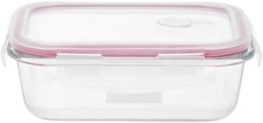 Delcasa DC2376 Airtight High Borosilicate Glass Container, 400ml Capacity, Transparent