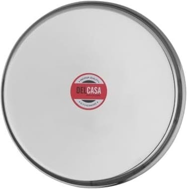 Delcasa DC2433 Stainless Steel Round Dinner Plate, 11-Inch Size, Silver