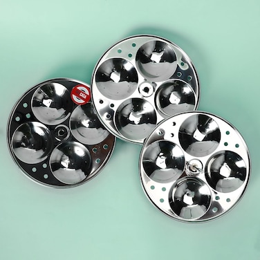 Delcasa Idli Stand, Stainless Steel 3 Plate Idli Stand, DC2749