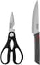Delcasa DC2953 Kitchen Cutting Knives Set, 2-Pieces, Black