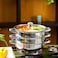 Delcasa 3 Layer Stainless Steel Steamer, 4.0 Liter Capacity, Silver