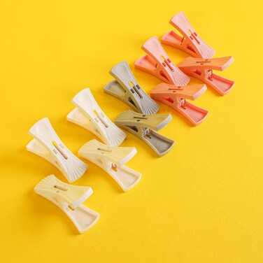 Delcasa DC3068 Plastic Clothes Clip 10-Pieces Set, Multicolor
