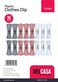 Delcasa Plastic Cloth Clips 16-Pieces Set, 23cm X13cm X 4cm Size, Multicolor