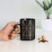 Delcasa DC3079 Ceramic Mug, 350ml Capacity, Black/Gold