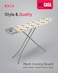 Delcasa 110X34cm Ironing Board Ironing Table Assorted Color With Powder Coated Carbon Steel Iron Table With Adjustable Height Mechanism Heat Resistant Cotton Cover