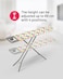 Delcasa 110X34cm Ironing Board Ironing Table Assorted Color With Powder Coated Carbon Steel Iron Table With Adjustable Height Mechanism Heat Resistant Cotton Cover